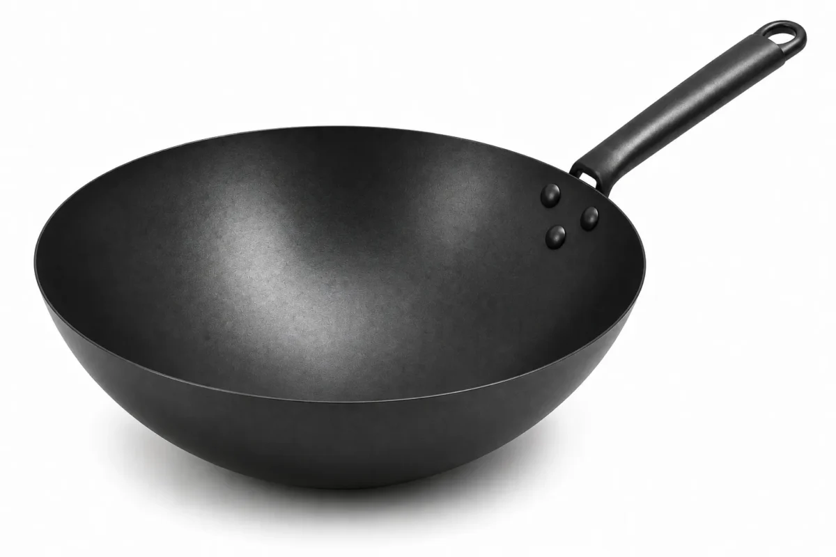 Wok-Pfannan rund Boden